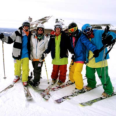 Group of skiers in Canada